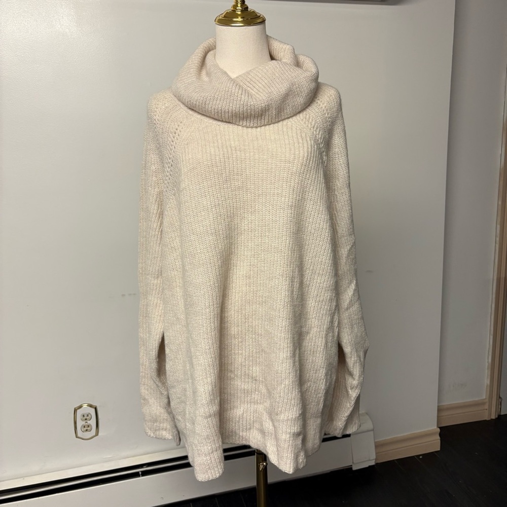 Lane Bryant Cozy Cream Cowl Neck Sweater